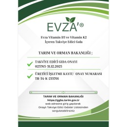 EVZA’ KABAK ÇEKİRDEĞİ YAĞLI D VİTAMİNİ D3K2 20 ML 400 DAMLA