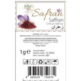 ORJİNAL İRAN SAFRANI 1GR